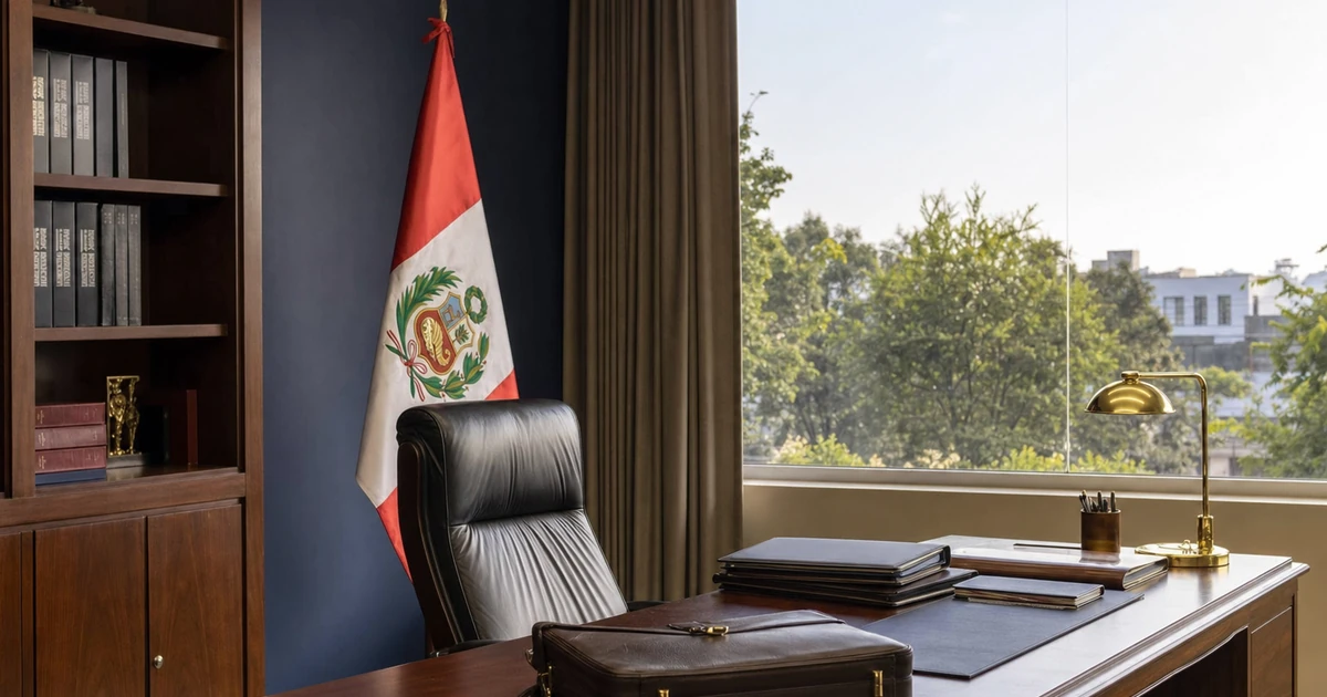 Oficina de dirección de una entidad pública peruana, símbolo de los puestos de dirección y cargos de confianza